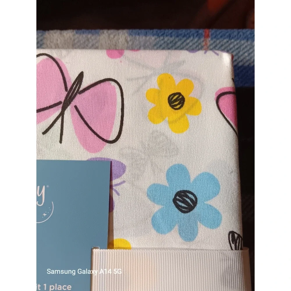DREAM FACTORY Twin Sheet Set Sweet Butterfly Floral Ultra Soft Microfiber NEW